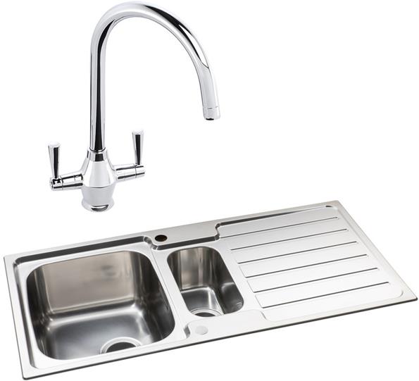 Abode Neron 1.5B Inset St/Steel Sink & Astral Tap Pack