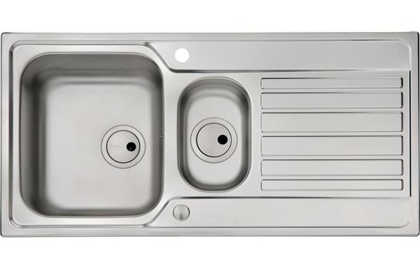 Abode Connekt 1.5B & Drainer Inset Sink - St/Steel