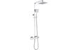 Velos Cool-Touch Thermostatic Mixer Shower w/Riser & Overhead Kit