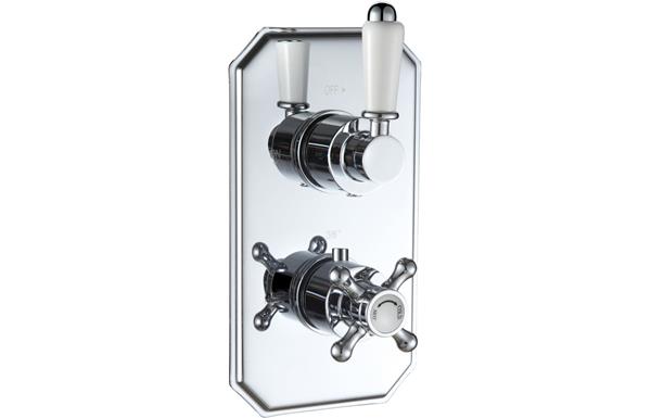 Traditional Lever Thermostatic Shower Valve - Single Outlet