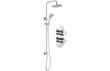 Terros Shower Pack Two - Twin Two Outlet w/Riser & Overhead Kit