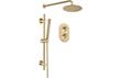 Two Outlet Shower w/Riser & Overhead Kit - Brushed Brass