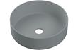 Luxley 355mm Ceramic Round Washbowl & Waste - Matt Grey