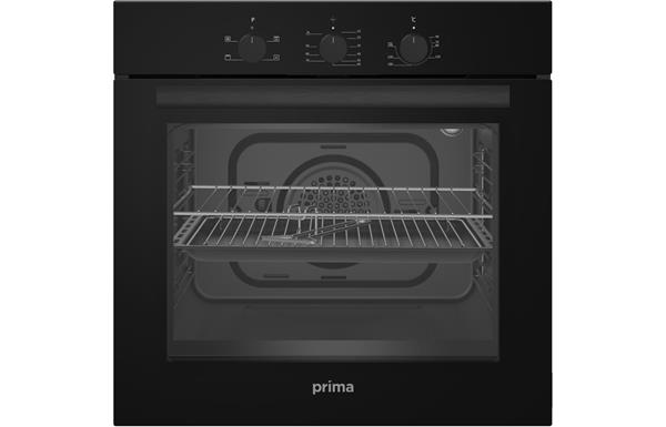 Prima PRSO105 B/I Single Electric Fan Oven - Black