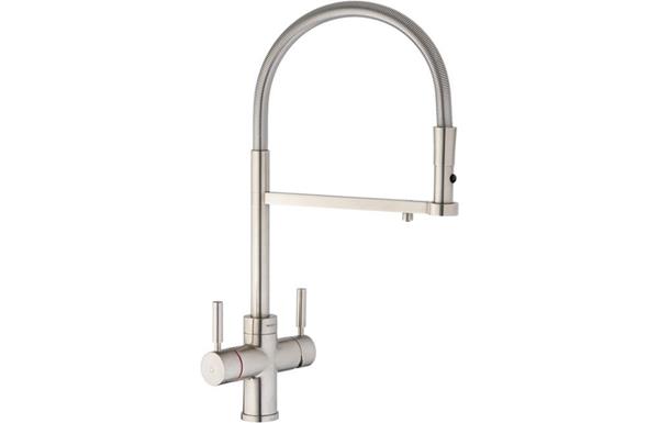 Abode Professional Monobloc 3-in-1 Tap - Brushed Nickel