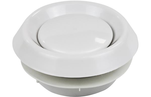 Manrose 100mm Duct Valves with Spring Connection - White