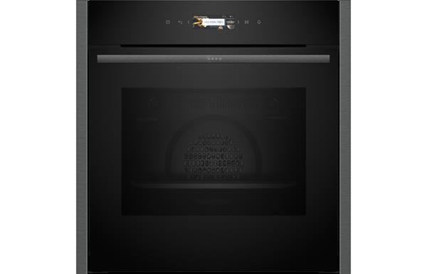 Neff N70 B24CR31G0B B/I Single Electric Oven - Black w/Graphite Grey Trim