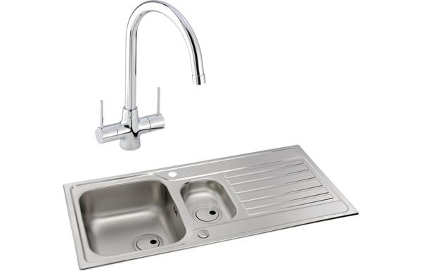 Abode Connekt 1.5B Inset St/Steel Sink & Nexa Tap Pack