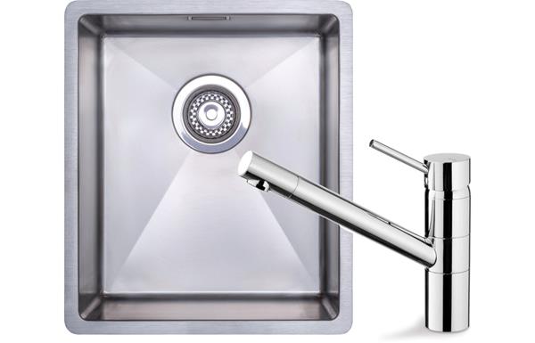 Prima+ Compact 1.0B R10 Inset/Undermount Sink & Murray Single Lever Tap Pack