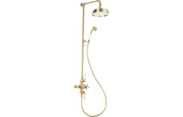 Sapira Thermostatic Shower Kit - Brushed Brass