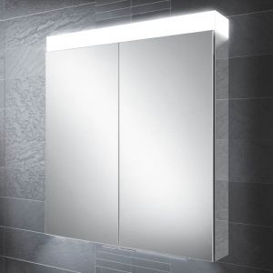 HiB Apex 80 LED Mirrored Aluminium Bathroom Cabinet