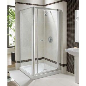 760mm Ellbee Profile Plus Semi Frameless BiFold Door Shower Enclosure