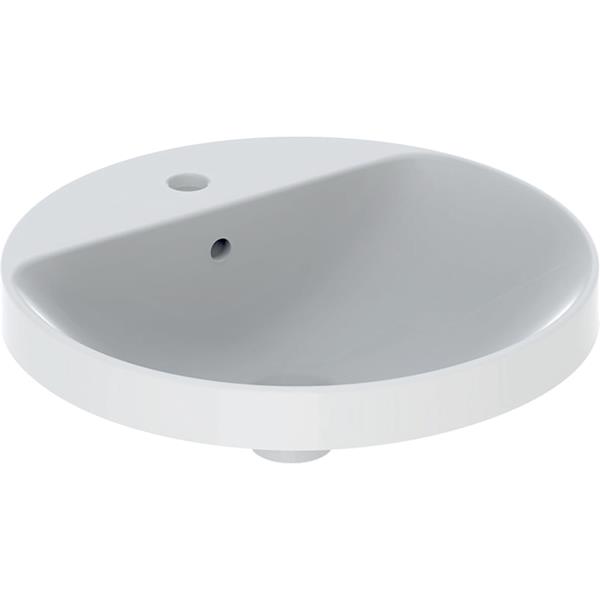 Geberit VariForm Round 480mm 1 Tap Hole Countertop Basin With Overflow