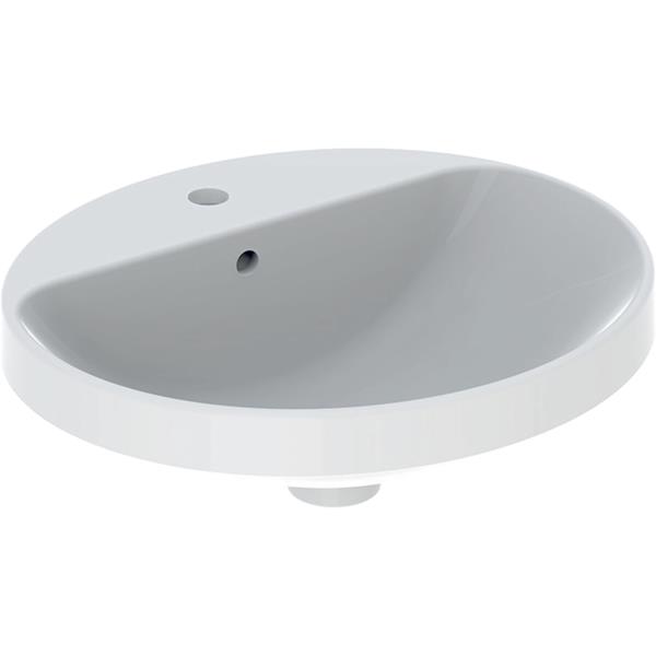Geberit VariForm Oval 500 x 450mm 1 Tap Hole Countertop Basin With Overflow