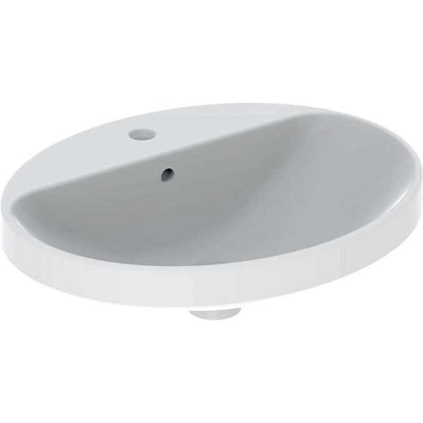 Geberit VariForm Oval 550 x 400mm 1 Tap Hole Countertop Basin With Overflow