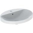 Geberit VariForm Oval 600 x 480mm 1 Tap Hole Countertop Basin With Overflow