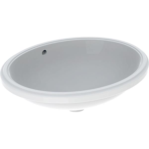Geberit Variform Oval 500 x 400mm No Tap Hole Undercounter Basin With Overflow
