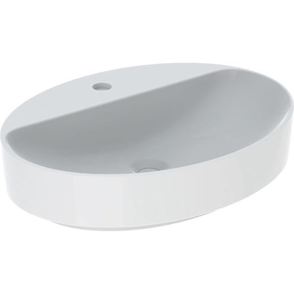 Geberit Variform Round 600 x 450mm 1 Tap Hole Lay On Basin Without Overflow