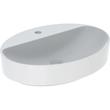 Geberit Variform Round 600 x 450mm 1 Tap Hole Lay On Basin Without Overflow