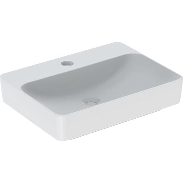 Geberit Variform Rectangular 600 x 450mm 1 Tap Hole Lay On Basin Without Overflow