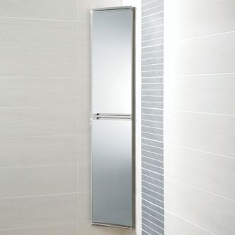 Bathroom Cabinet Hardware on Flecha Corner Cabinet Bathroom Mirrored Cabinets 1043009 By Hib