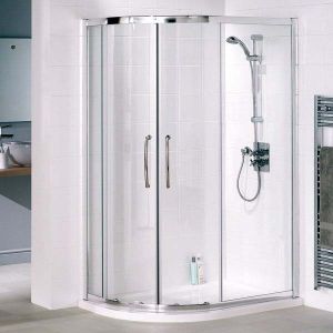 Lakes Single Rail Offset Quad 1200mm x 900mm Shower Enclosure