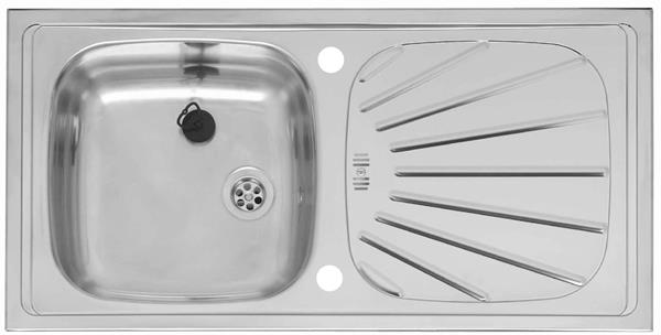 Reginox ALPHA 10 Single Bowl Single Drainer Reversible Sink