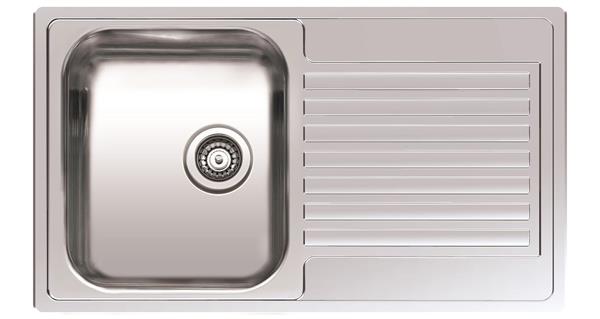 Reginox CENTURIO L 10 Single Bowl Single Drainer Integrated Sink with no tap holes