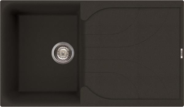 Reginox EGO 400 B Ghisa (Black) Single Bowl Single Drainer Granite Sink