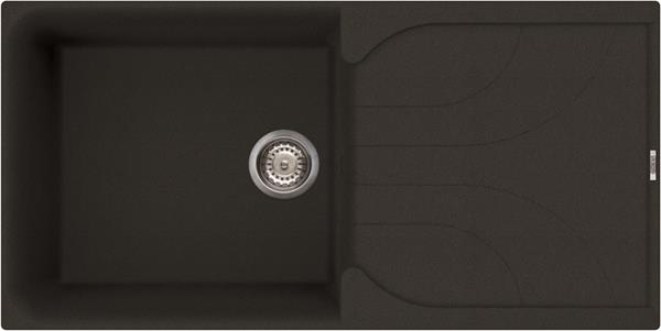 Reginox EGO 480 B Ghisa (Black) Single Bowl Single Drainer Granite Sink