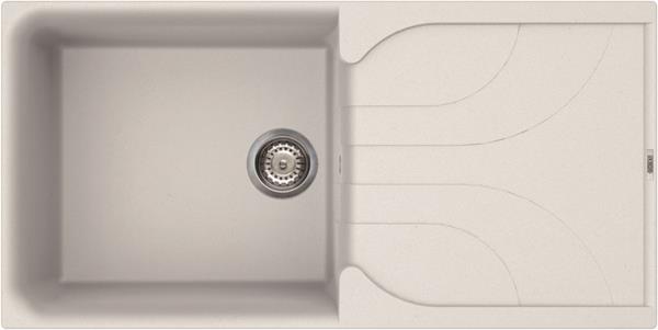 Reginox EGO 480 W Titano (White) Single Bowl Single Drainer Granite Sink