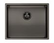 Reginox MIAMI 50X40 GUNMETAL Single Bowl Integrated Sink in PVD gunmetal