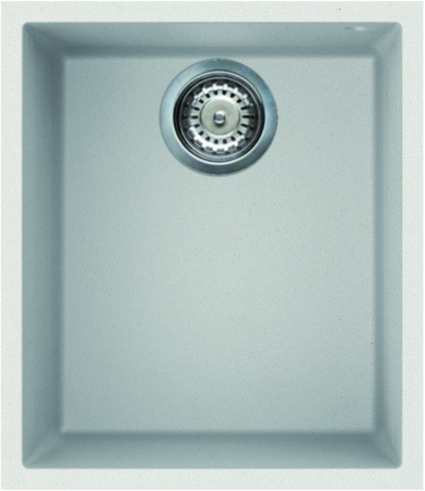 Reginox QUADRA 100 W Undermount Only Single Bowl Sink White Granite