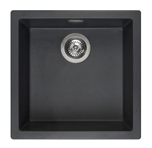 Reginox AMSTERDAM 40 BS Single Bowl Black Granite Sink