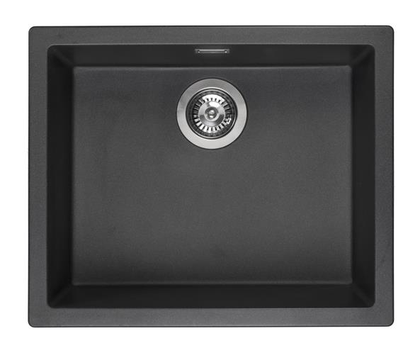 Reginox AMSTERDAM 50 BS Single Bowl Black Granite Sink