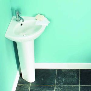 Sinks for the Bathroom - Tribune Corner Basin & Unislim Pedestal