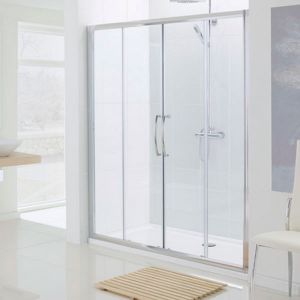 1400mm Lakes Semi Frameless Double Slider Shower  Door