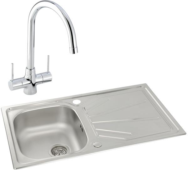 Abode Trydent 1B Inset St/Steel Sink & Nexa Tap Pack