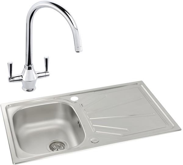 Abode Trydent 1B Inset St/Steel Sink & Astral Tap Pack