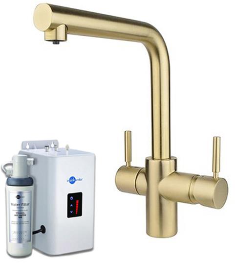 InSinkErator 3N1 L Shape Tap, Neo Tank & Filter Pack - Gold