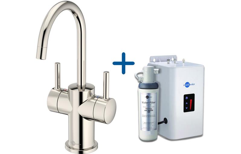 InSinkErator FHC3010 Hot/Cold Water Mixer Tap & Neo Tank - Polished Nickel
