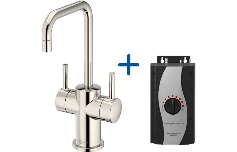 InSinkErator FHC3020 Hot/Cold Water Mixer Tap & Standard Tank - Polished Nickel