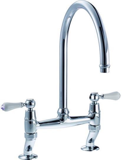 Abode Ludlow Bridge Mixer Tap - Chrome