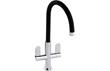 Abode Linear Nero Monobloc Mixer Tap - Chrome/Black