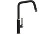 Abode Hex Single Lever Mixer Tap - Brushed Nickel/Black