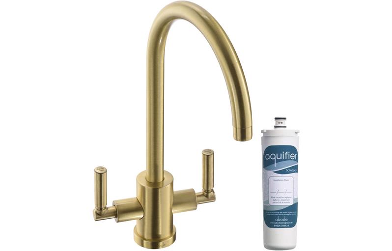 Abode Atlas Monobloc Aquifier Mixer Tap - Brushed Brass