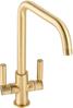 Abode Globe Quad Monobloc Mixer Tap - Brushed Brass