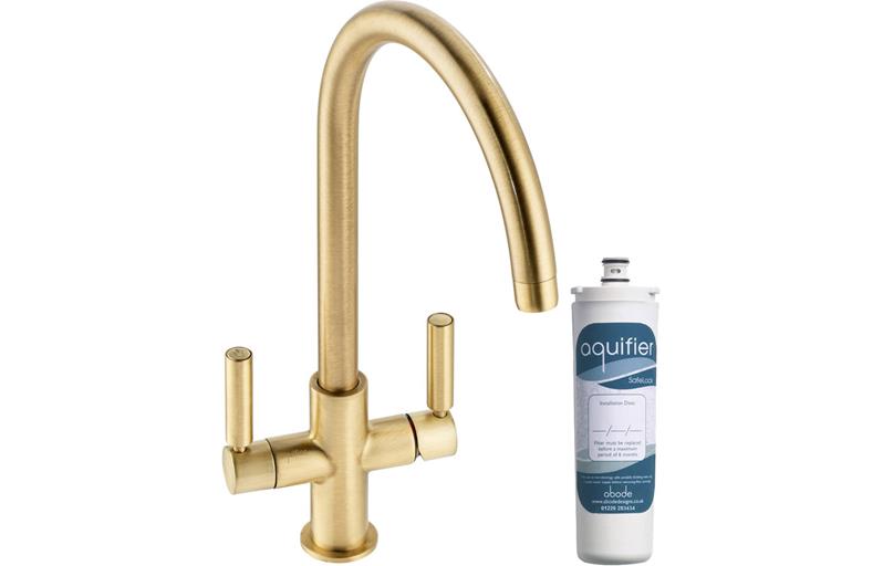 Abode Globe Aquifier Mixer Tap - Brushed Brass