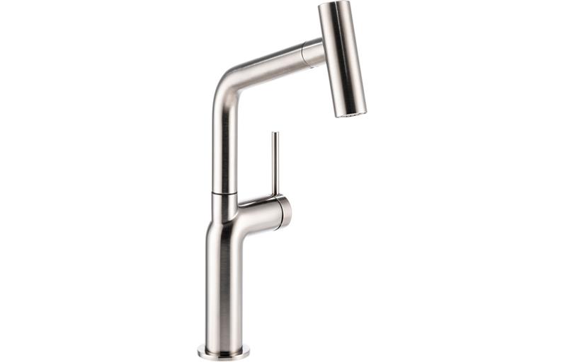 Abode Tubist T Single Lever Mixer Tap w/Pull Out - Brushed Nickel