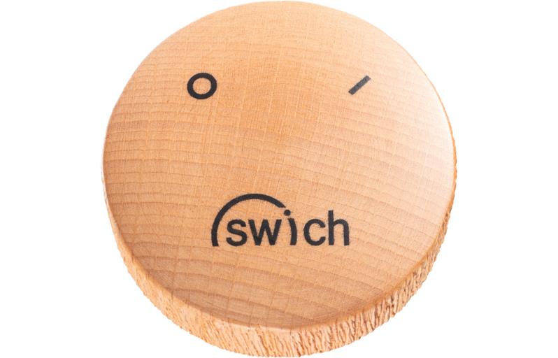 Abode Swich Diverter Valve - Round Handle w/High Resin Filter - Beech